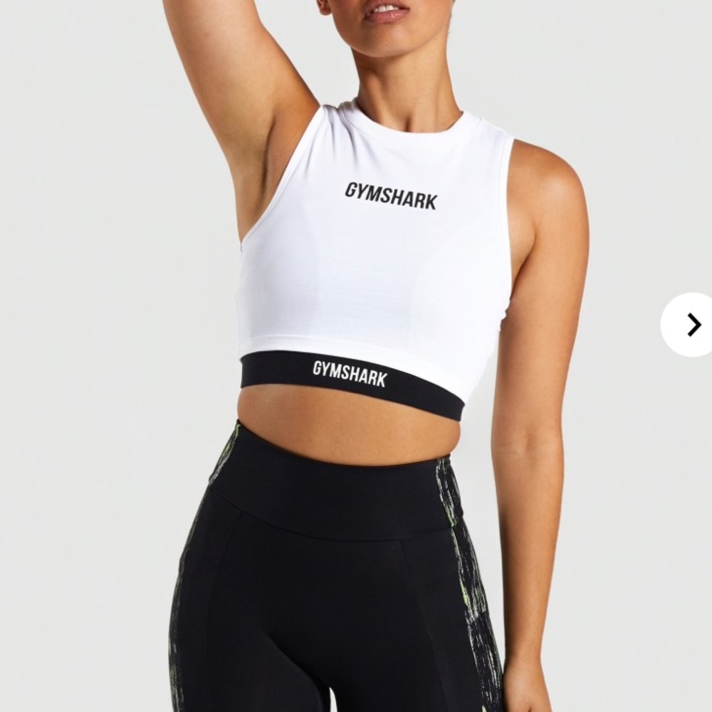Gymshark Nonstop Crop top in White